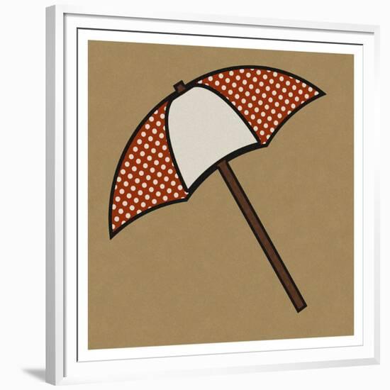 Summer Fun: Umbrella-BG^Studio-Framed Art Print
