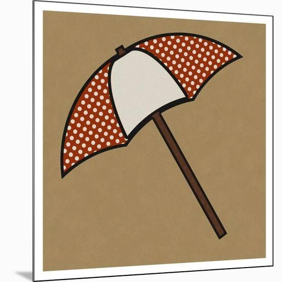 Summer Fun: Umbrella-BG^Studio-Mounted Art Print