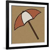 Summer Fun: Umbrella-BG^Studio-Framed Art Print