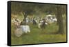 Summer Garden Party-Albert Chevallier Tayler-Framed Stretched Canvas