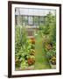 Summer Garden with Mixed Vegetables and Flowers Growing in Raised Beds with Marigolds, Norfolk, UK-Gary Smith-Framed Premium Photographic Print