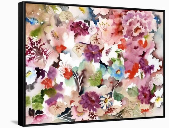 Summer Garden-Neela Pushparaj-Framed Stretched Canvas