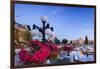 Summer hanging flower baskets, Inner Harbor, Victoria, British Columbia Capitol Parliament Building-Stuart Westmorland-Framed Photographic Print