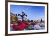 Summer hanging flower baskets, Inner Harbor, Victoria, British Columbia Capitol Parliament Building-Stuart Westmorland-Framed Photographic Print