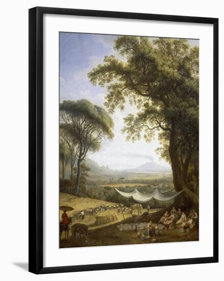 Summer, Harvest on Caserta Plain-Jacob Philipp Hackert-Framed Giclee Print