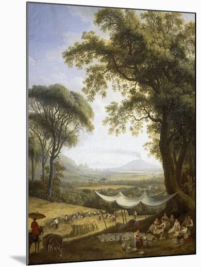 Summer, Harvest on Caserta Plain-Jacob Philipp Hackert-Mounted Giclee Print