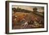 Summer: Harvesters Working and Eating in a Cornfield, 1624-Pieter Breugel the Younger-Framed Giclee Print