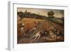 Summer: Harvesters Working and Eating in a Cornfield, 1624-Pieter Breugel the Younger-Framed Giclee Print