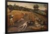 Summer: Harvesters Working and Eating in a Cornfield, 1624-Pieter Breugel the Younger-Framed Giclee Print