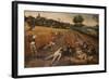 Summer: Harvesters Working and Eating in a Cornfield-Pieter Bruegel the Elder-Framed Giclee Print