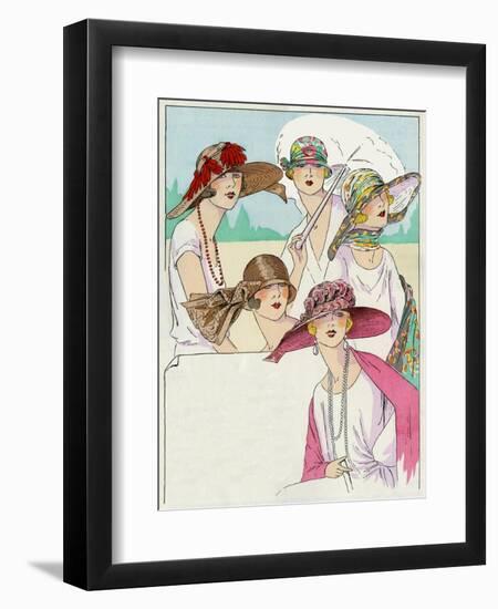 Summer Hats-null-Framed Art Print