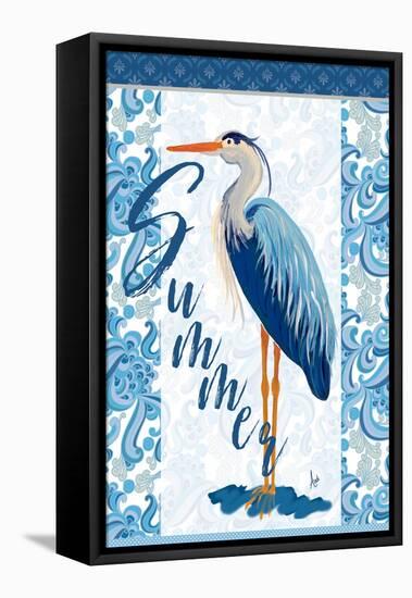 Summer Heron-Andi Metz-Framed Stretched Canvas