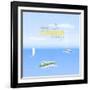 Summer Holidays Background by the Sea in Retro Style-ftotti10-Framed Art Print