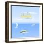 Summer Holidays Background by the Sea in Retro Style-ftotti10-Framed Art Print