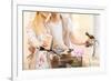 Summer Holidays, Bikes, Love, Relationship and Dating Concept - Closeup of Couple Holding Coffee An-dolgachov-Framed Photographic Print