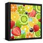 Summer Holidays Set With Cocktail Fruits And Berries-Ozerina Anna-Framed Stretched Canvas