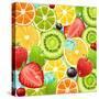 Summer Holidays Set With Cocktail Fruits And Berries-Ozerina Anna-Stretched Canvas