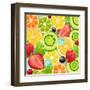 Summer Holidays Set With Cocktail Fruits And Berries-Ozerina Anna-Framed Art Print