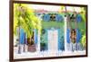 Summer House - In the Style of Oil Painting-Philippe Hugonnard-Framed Giclee Print