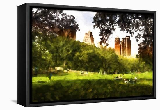Summer in Central Park-Philippe Hugonnard-Framed Stretched Canvas