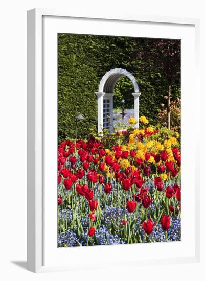 Summer in Hately Gardens, Victoria, British Columbia-Terry Eggers-Framed Photographic Print