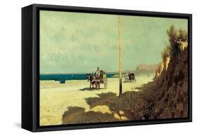 Summer in Sicily. Palermo, Via Romagnolo, 1872-Francesco Lojacono-Framed Stretched Canvas