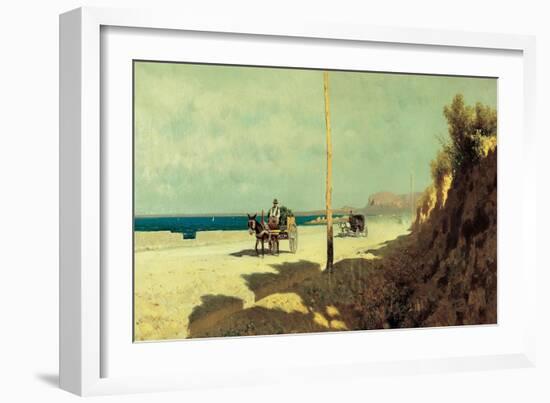 Summer in Sicily. Palermo, Via Romagnolo, 1872-Francesco Lojacono-Framed Art Print