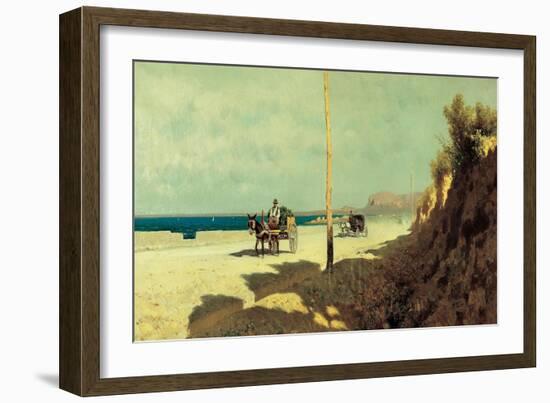 Summer in Sicily. Palermo, Via Romagnolo, 1872-Francesco Lojacono-Framed Premium Giclee Print