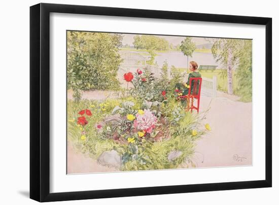 Summer in Sundborn, 1913, from a Commercially Printed Portfolio, Published in 1939-Carl Larsson-Framed Giclee Print