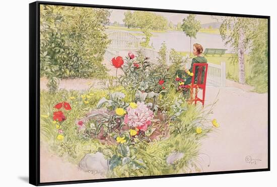 Summer in Sundborn, 1913, from a Commercially Printed Portfolio, Published in 1939-Carl Larsson-Framed Stretched Canvas