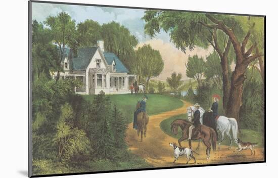 Summer in the Country-Currier & Ives-Mounted Art Print