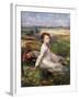 Summer in the Fields, (Oil on Canvas)-George Clausen-Framed Giclee Print