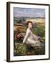 Summer in the Fields, (Oil on Canvas)-George Clausen-Framed Giclee Print