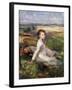 Summer in the Fields, (Oil on Canvas)-George Clausen-Framed Giclee Print