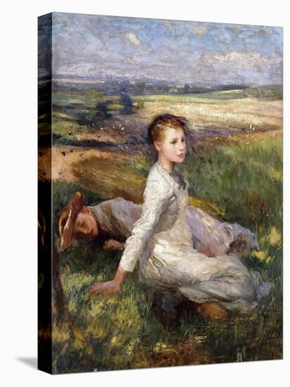 Summer in the Fields-Sir George Clausen-Stretched Canvas