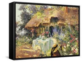 Summer in the Garden-Henri-Gaston Darien-Framed Stretched Canvas