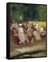 Summer in the Park, C.1881-Emile Hoeterickx-Framed Stretched Canvas