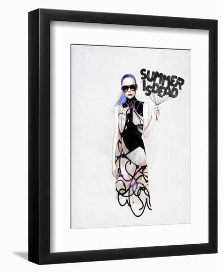 Summer Is Dead-Mydeadpony-Framed Art Print