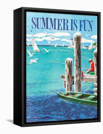 Summer Is Fun-Rod Ruth-Framed Stretched Canvas