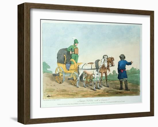 Summer Kibitka with a Courier, 1803-John Augustus Atkinson-Framed Giclee Print