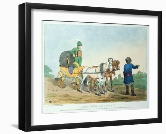 Summer Kibitka with a Courier, 1803-John Augustus Atkinson-Framed Giclee Print