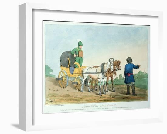 Summer Kibitka with a Courier, 1803-John Augustus Atkinson-Framed Giclee Print