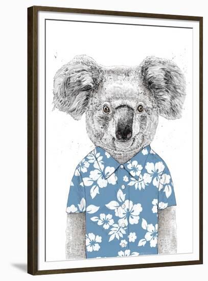 Summer Koala (Blue)-Balazs Solti-Framed Premium Giclee Print