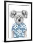 Summer Koala (Blue)-Balazs Solti-Framed Premium Giclee Print