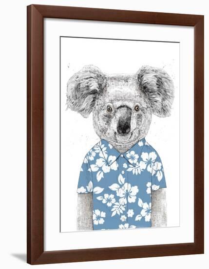 Summer Koala (Blue)-Balazs Solti-Framed Art Print