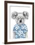 Summer Koala (Blue)-Balazs Solti-Framed Art Print