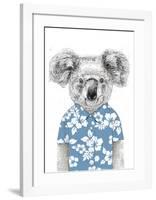 Summer Koala (Blue)-Balazs Solti-Framed Art Print