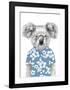 Summer Koala (Blue)-Balazs Solti-Framed Art Print