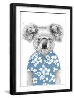 Summer Koala (Blue)-Balazs Solti-Framed Art Print