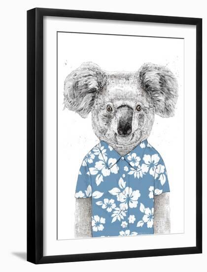 Summer Koala (Blue)-Balazs Solti-Framed Art Print